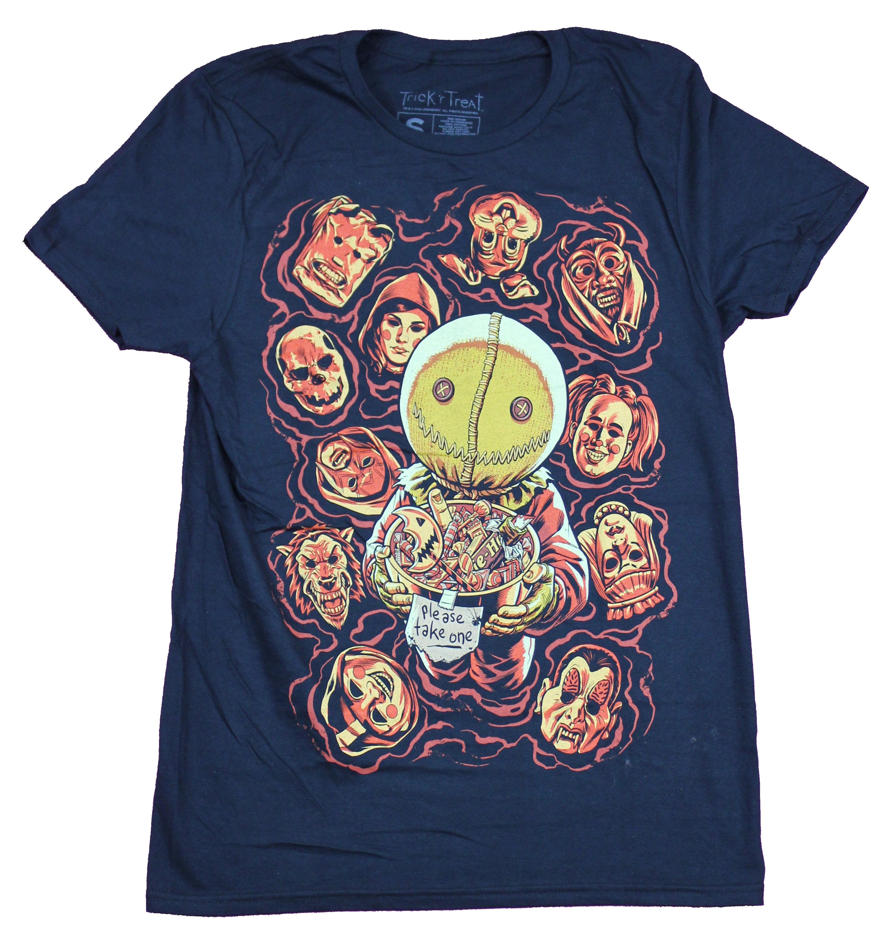 Trick or Treat Mens T-Shirt- Artful Character Collage