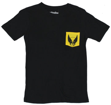 Wolverine (Marvel Comics) Mens T-Shirt  - Yellow Face Pocket Image