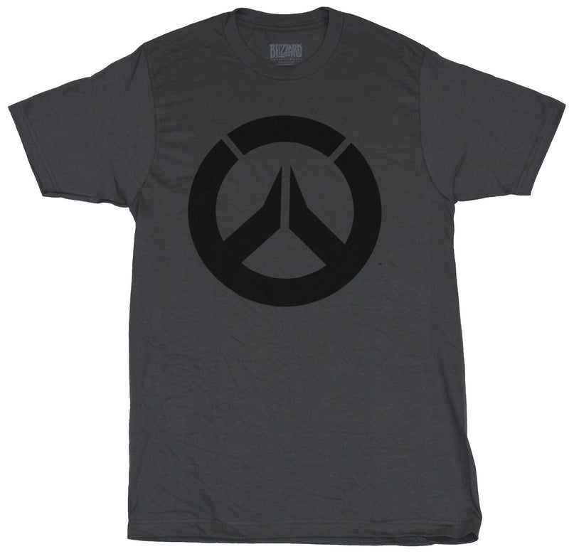 Overwatch Mens T-Shirt  - Simple Circle Logo Front & Back Image