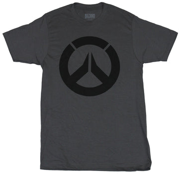 Overwatch Mens T-Shirt  - Simple Circle Logo Front & Back Image