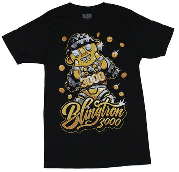 Hearthstone Mens T-Shirt - Blingtron 3000 Golden Blinged Out Guy Image