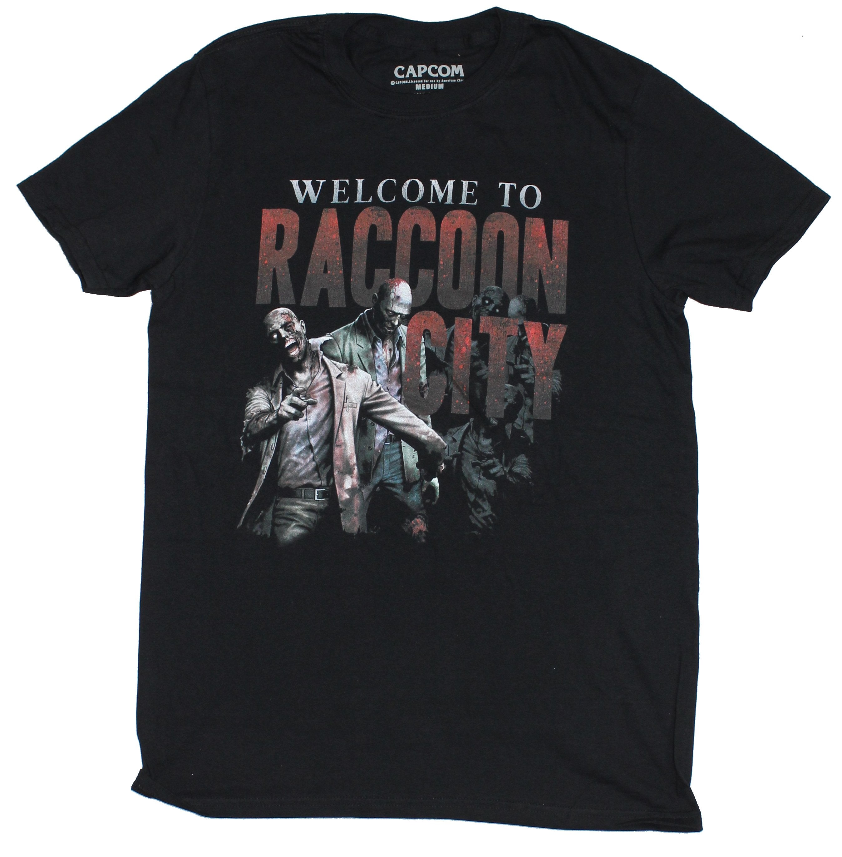 Resident Evil Mens T-Shirt - Welcome to Raccoon City Zombie Image