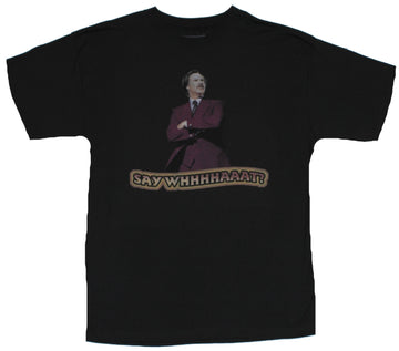 Anchorman 2 Mens T-Shirt  - Say Whhhhaaaat? Arm Crossed Image