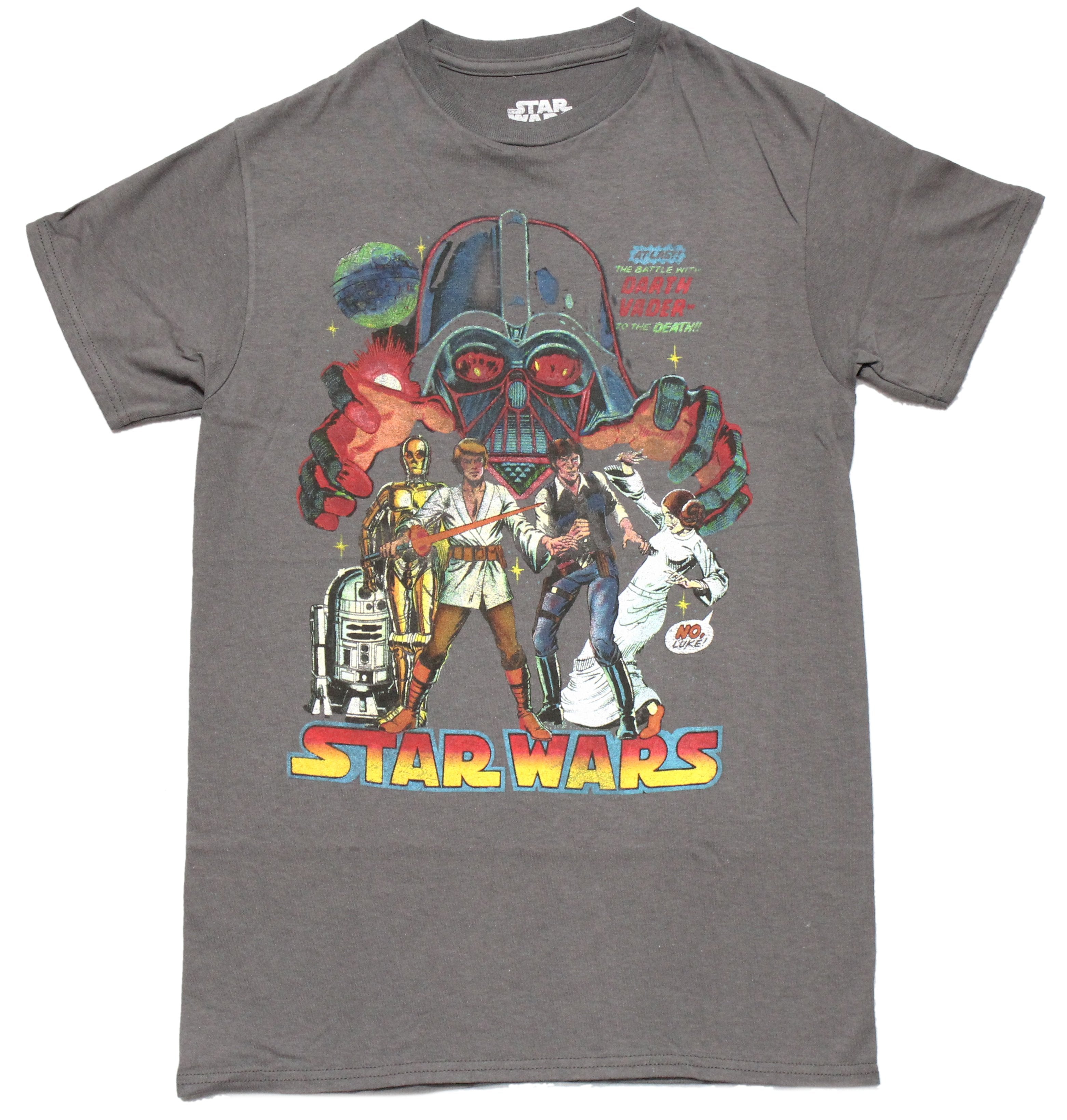 Star Wars Comic Style Mens T-Shirt - Darth Vader Battle to the Death