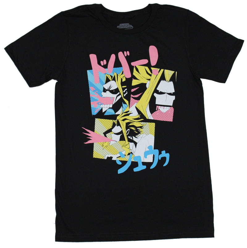 My Hero Academia Mens T-Shirt - All Might Colorful 80s splashes