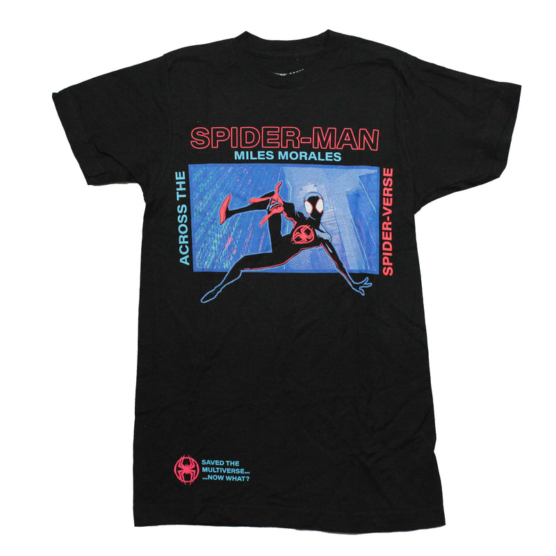 Spider-Man Across the Spider Verse Mens T-Shirt - Miles Morales Blue Back