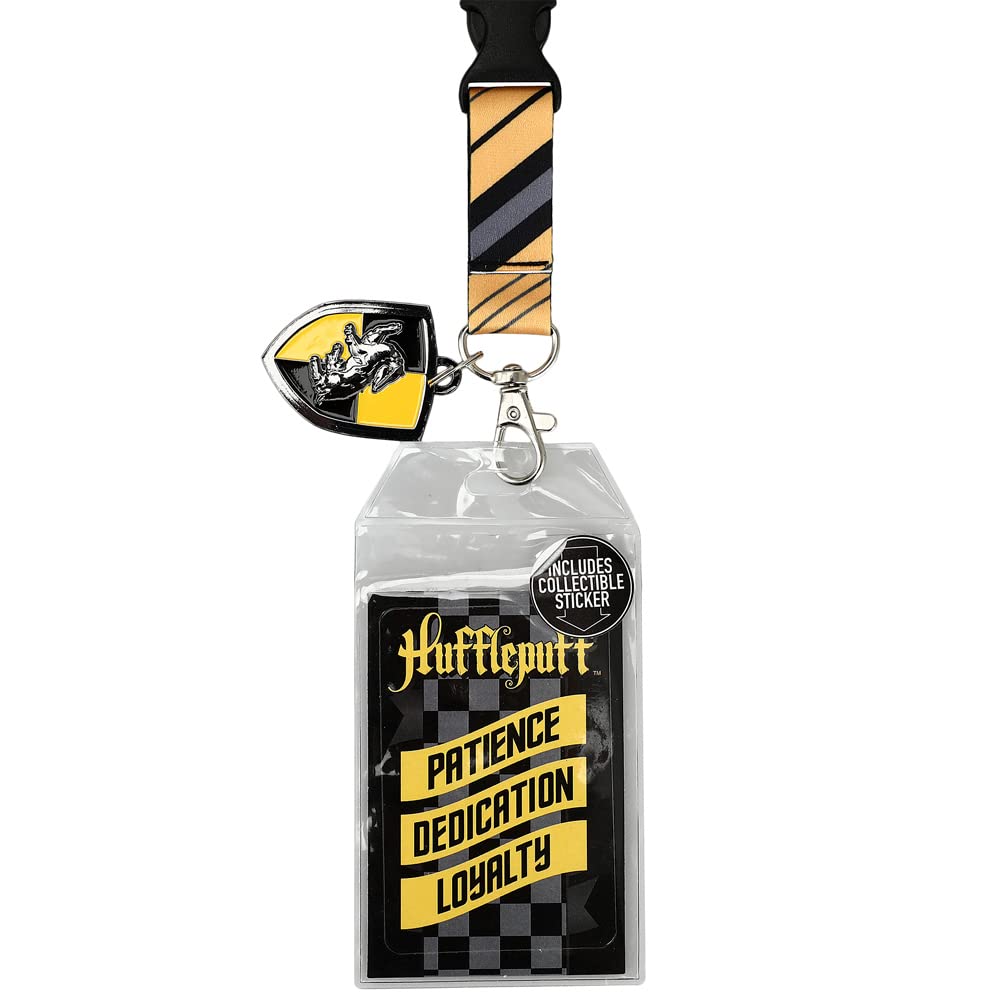Harry Potter Hufflepuff Characteristics Enamel Charm Lanyard