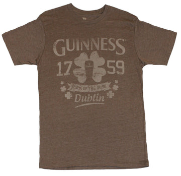 Guinness Mens T-Shirt - 1759 Luck of the Irish Dubin Shamrock Crest