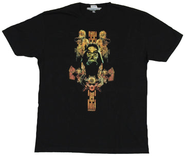 Star Wars Mens T-Shirt - Darth Vader Imperial Collage Images Orange Design