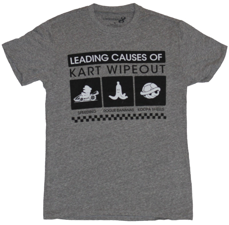 Mario Kart Mens T-Shirt - Leading Causes of Kart Wipeout Images