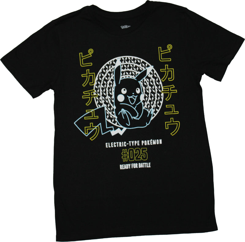 Pokemon Mens T-Shirt - Electric Type Pokemon Ready For Battle
