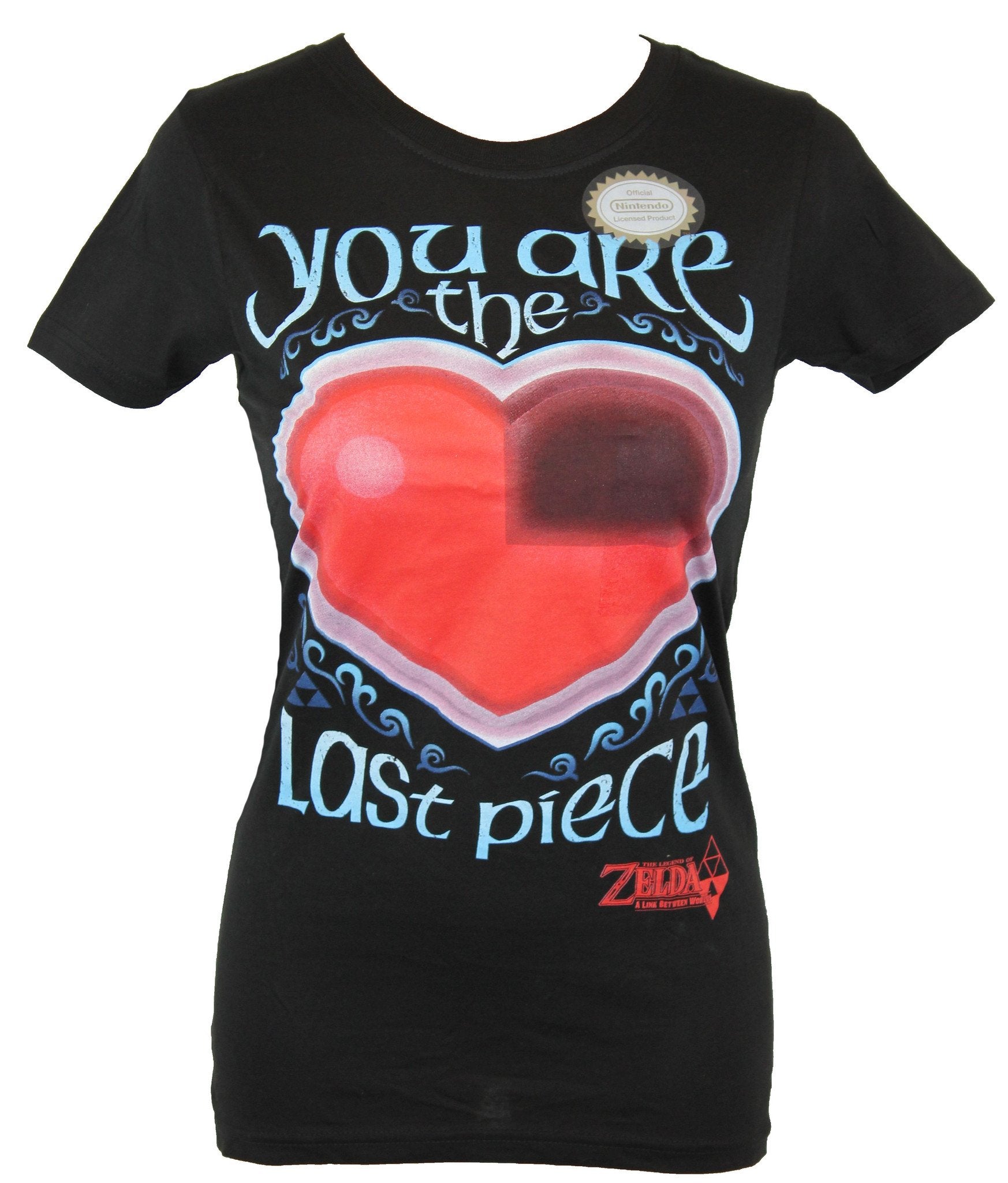 Legend of Zelda Girls Juniors T-Shirt - "You are the Last Piece" Heart Image
