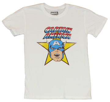 Captain America (Marvel Comics)  Mens T-Shirt - Jack Kirby Star Face Image