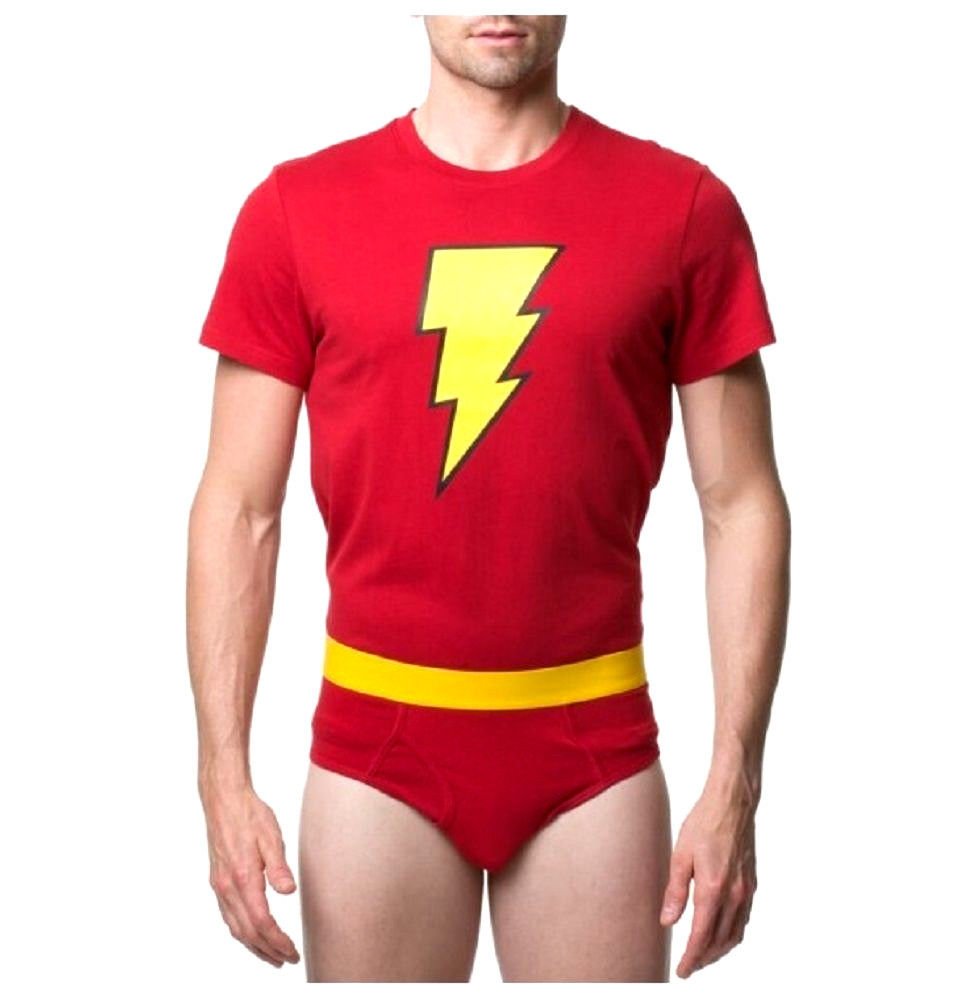 Shazam! Mens Underoos T-Shirt & Briefs Set