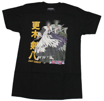 Bleach  Mens T-Shirt - Kenpachi Beside Kanji Image