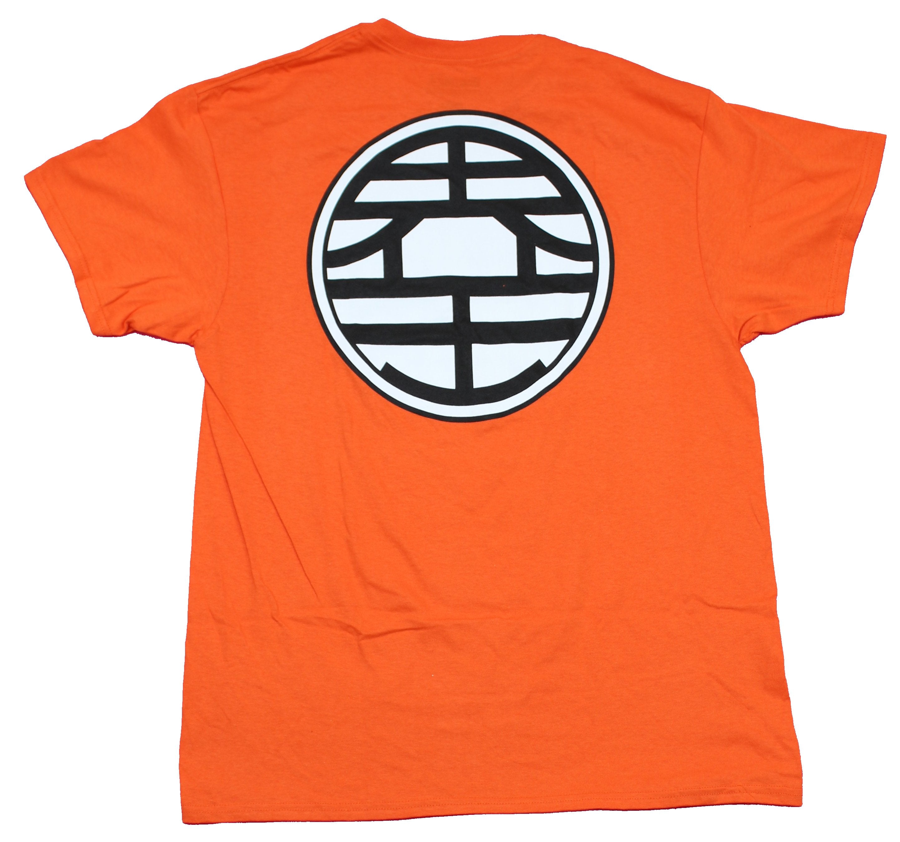 Dragon Ball Z Mens T-Shirt - Goku Costume Style Small Lapel Large Back