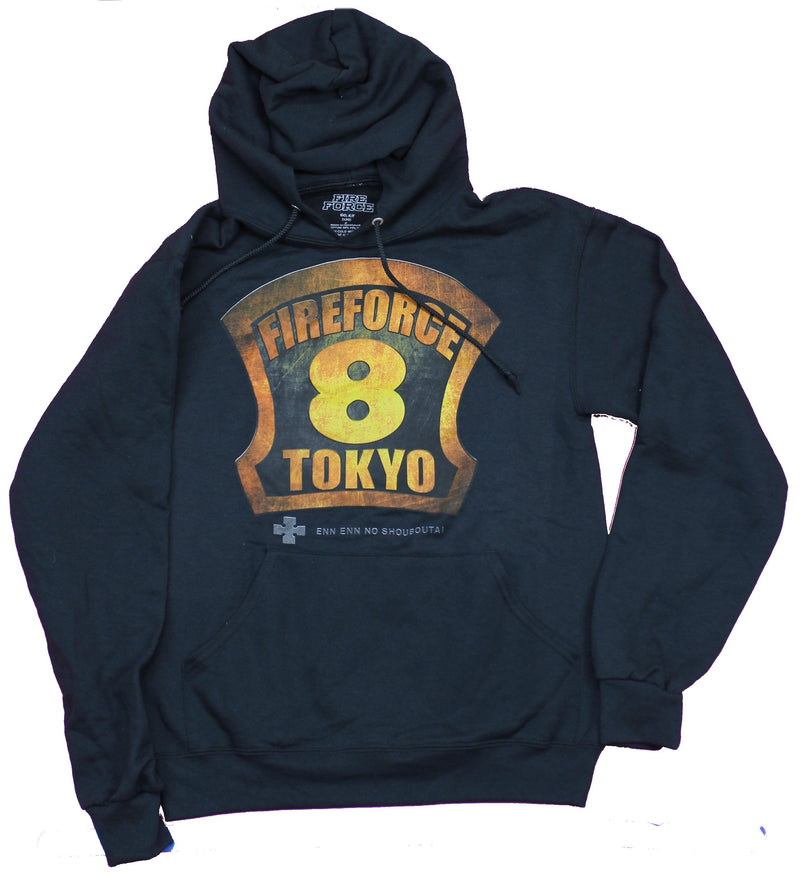 Fire Force Mens Pullover Hoodie- Firefore 8 Tokyo Logo Image - Inmyparentsbasement.com