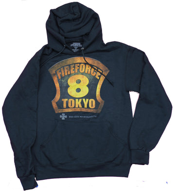 Fire Force Mens Pullover Hoodie- Firefore 8 Tokyo Logo Image