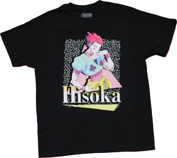 Hunter X Hunter Mens T-Shirt -  Hioska Holding Hearts Card Over Name