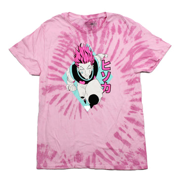 Hunter X Hunter Mens T-Shirt - Hisoka Running In Blue Diamond Tie Dye