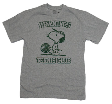 Peanuts Mens T-shirt - Tennis Club Snoopy Image