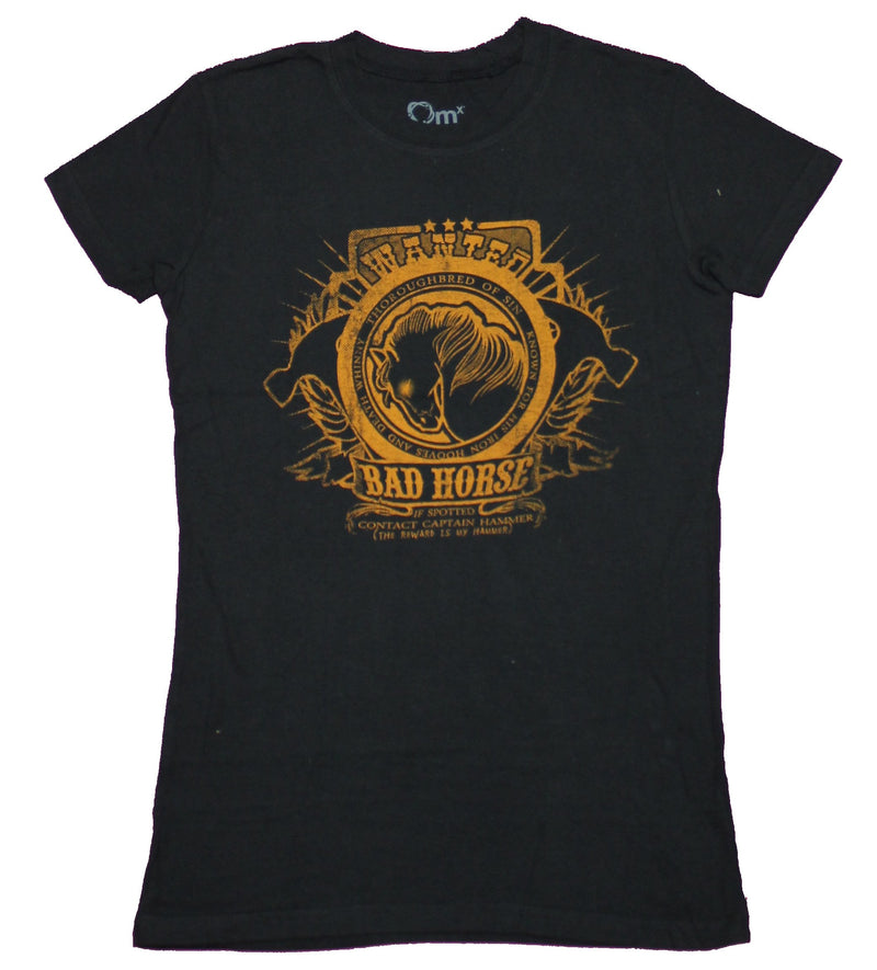 Dr. Horrible's Sing Along Blog Girls Juniors T-Shirt - Wanted Bad Horse Image