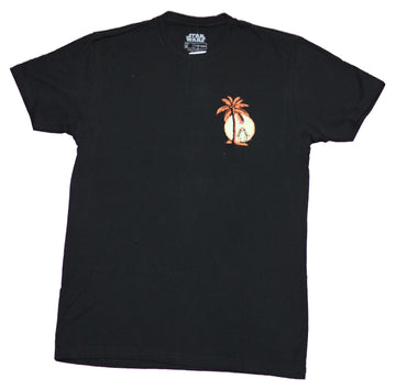 Star Wars Mens T-shirt - Porg Lapel Chewbacca and Porg Group Back Image