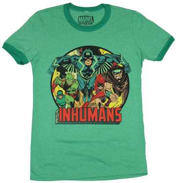 The Inhumans (Marvel Comics) Mens T-Shirt - Circle Giant Team Group Over Name