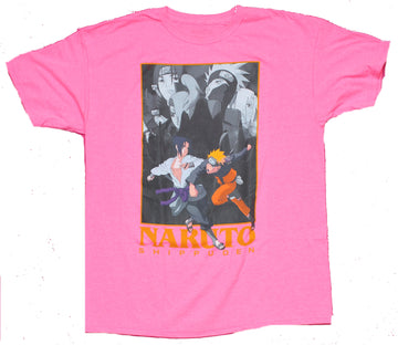 Naruto Shippuden Mens T-Shirt - Naruto vs Sasuke: Team 7 vs Akatsuki