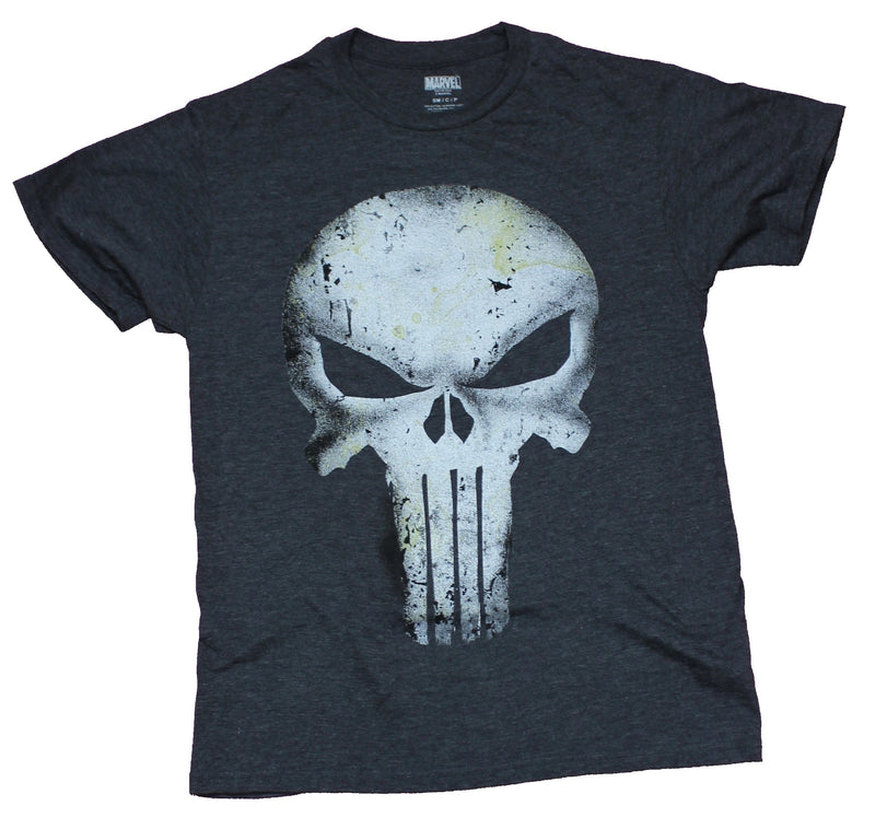 The Punisher Mens T-Shirt - Water Stained Skull Logo Image