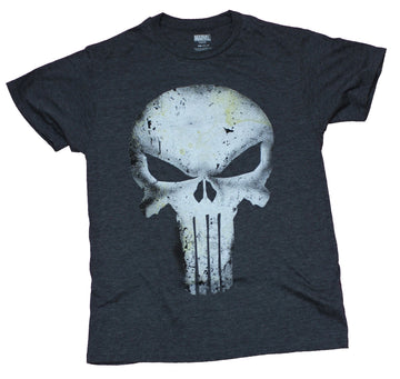 The Punisher Mens T-Shirt - Water Stained Skull Logo Image