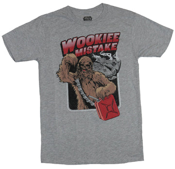 Star Wars Mens T-Shirt - Chewbacca Ran out of Gas Wookie Mistake