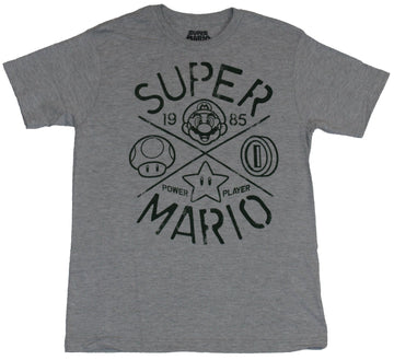 Super Mario Brothers Mens T-Shirt - Mario coin Star Mushroom X Image