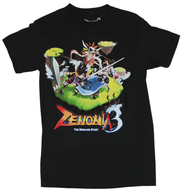 Zenonia 3 The Midgard Story Mens T-Shirt  - Cast of Character on Black