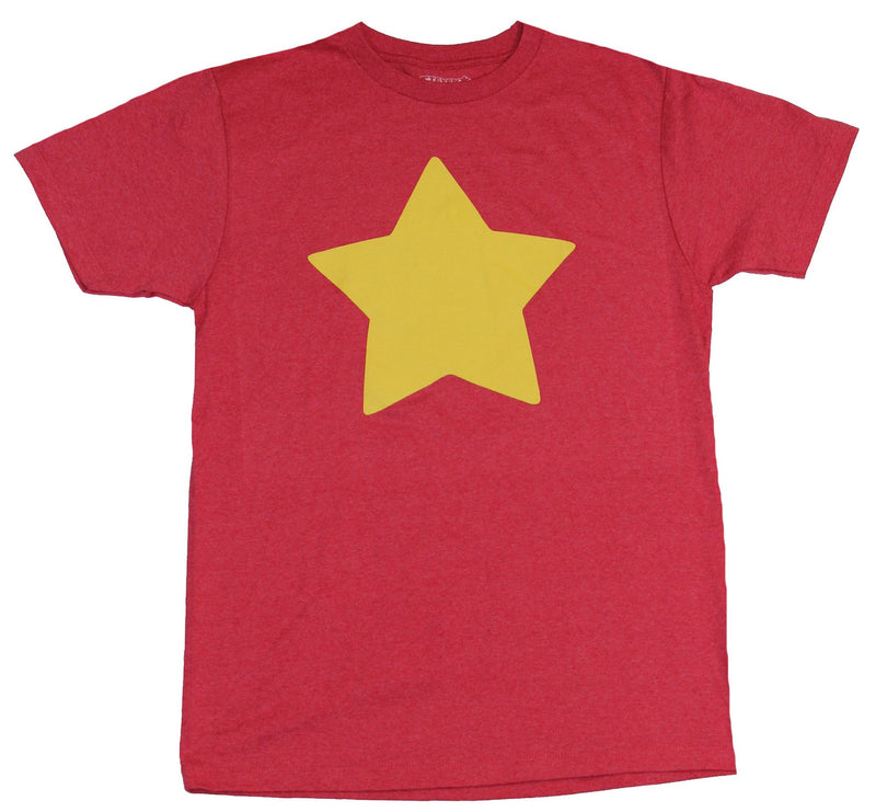 Steven Universe Mens T-Shirt - Gold Star Red Costume Front Image - Inmyparentsbasement.com