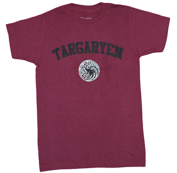 Game of Thrones Mens T-Shirt - Targaryen Name Front Big Sigil Back
