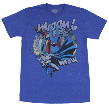 Justice League (DC Comics) Mens T-Shirt - Whoom! Wham Superman Batman & More