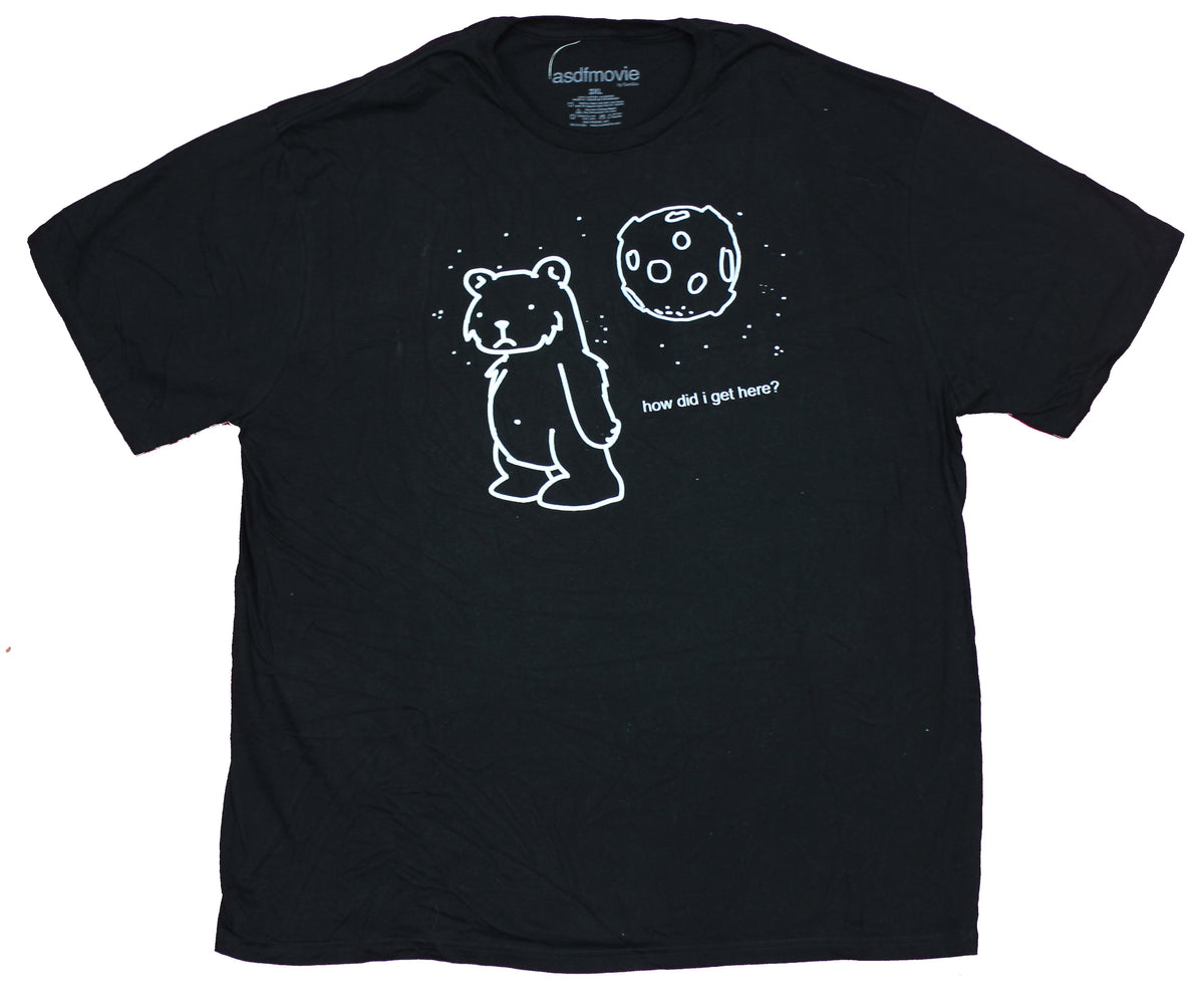 ASDF Movie Mens T-Shirt - How Did I Get Here Space Bear Image ...