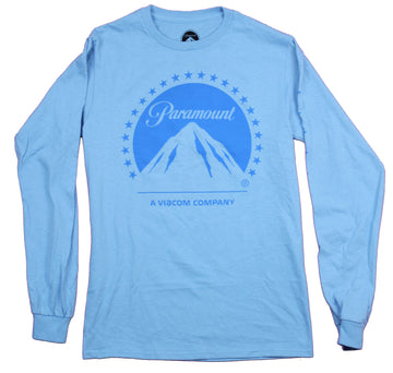 Paramount Mens Long Sleeve T-Shirt  - Classic Mountain Logo Star Sleeves
