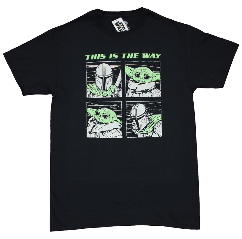 Star Wars The Mandalorian Mens T-Shirt - Mando Grogu 4 Box Image