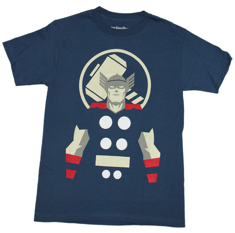 Thor Mens T-Shirt- Standing In Semi-Circle Negative Space - Inmyparentsbasement.com