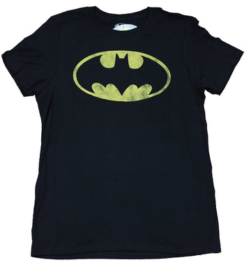 Batman Mens T-Shirt - Classic Distressed Oval Logo Image