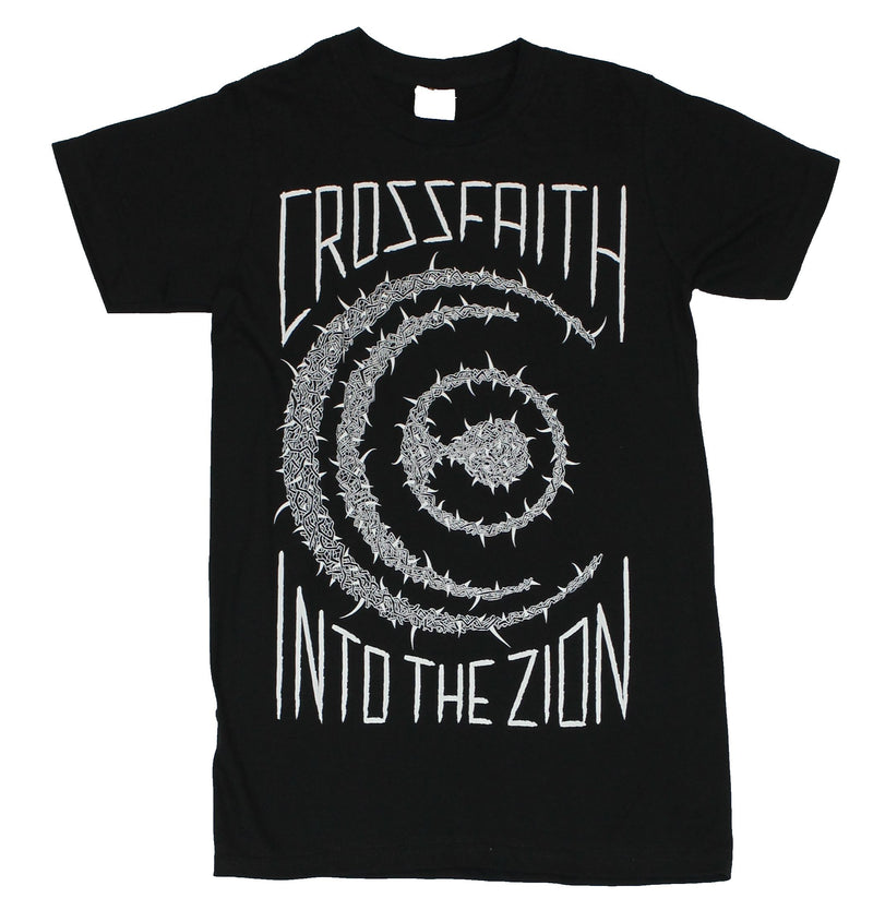 Crossfaith Mens T-Shirt - "Into The Zion" Spiral Thorn Image