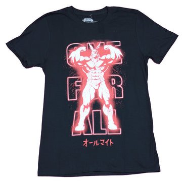 My Hero Academia Mens T-Shirt - One For All Red Glow All Might