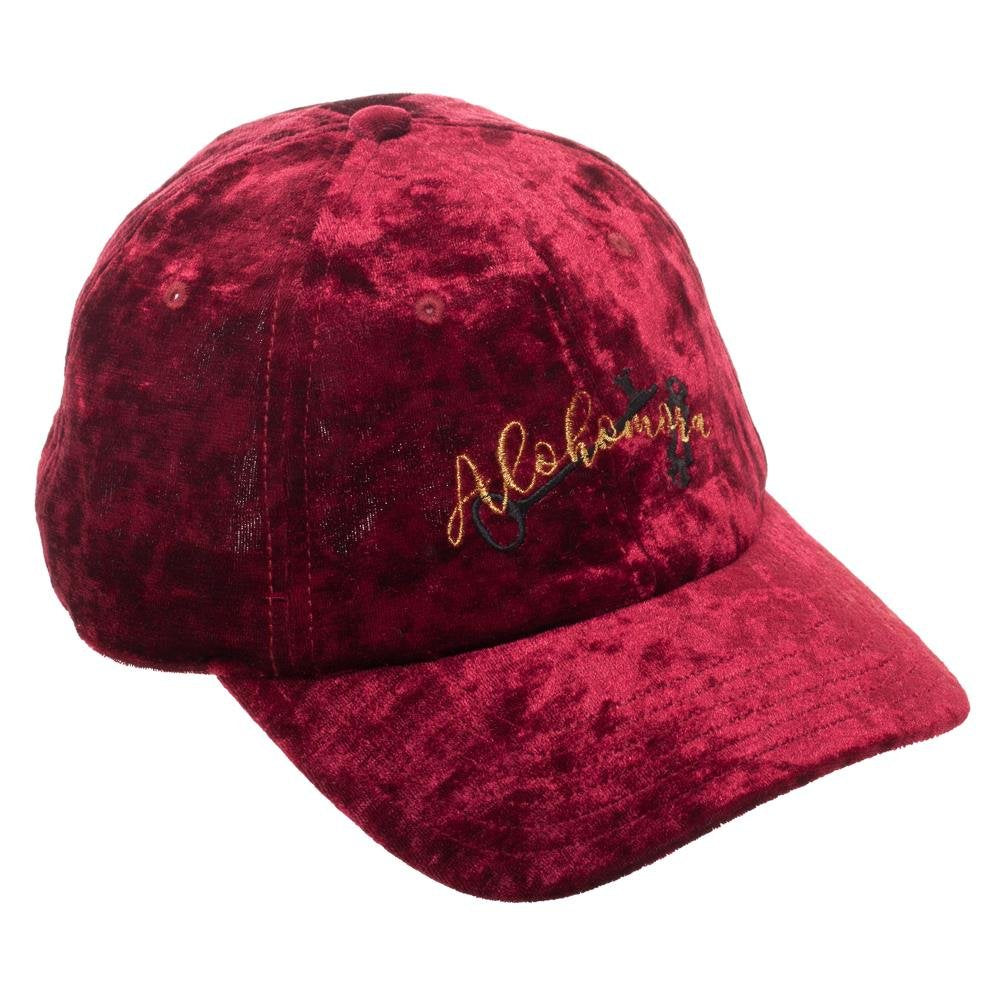 Harry Potter Red Plush Velvet Alohomora Spell Dad Cap Hat