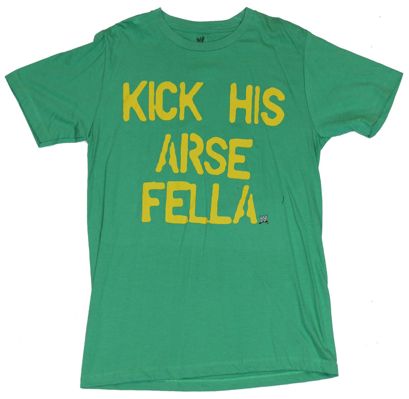 WWE Mens T-Shirt -  "Kick His Arse Fella" Sheamus Word Logo - Inmyparentsbasement.com