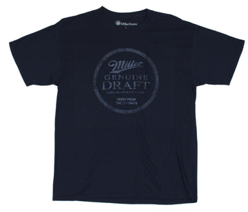 Miller Genuine Draft Mens T-Shirt  - Cold Filtered Distressed Circle Logo