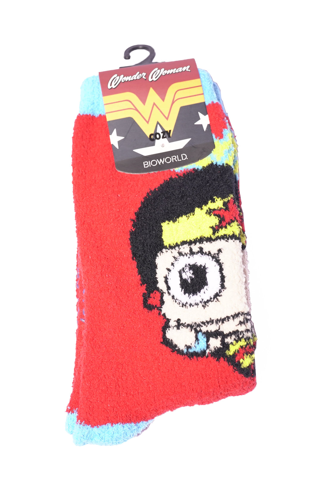 DC Comic Wonder Woman Superhero Fuzzy Ankle Socks