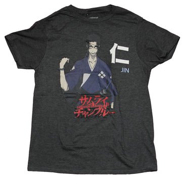 Samurai Champloo  Mens T-Shirt - Jin Sce Over Logo