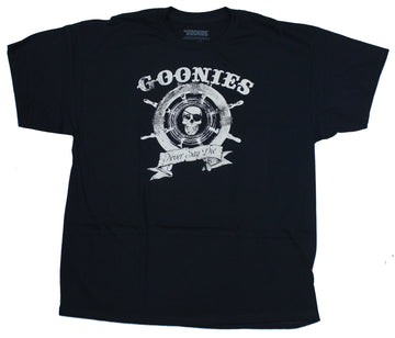 The Goonies Mens T-Shirt - Never Say Die Skull Pirate Wheel